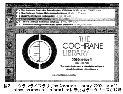 }2 RNCuiThe Cochrane Library 2000 issue1jother sources of informationɐVȃf[^x[X

