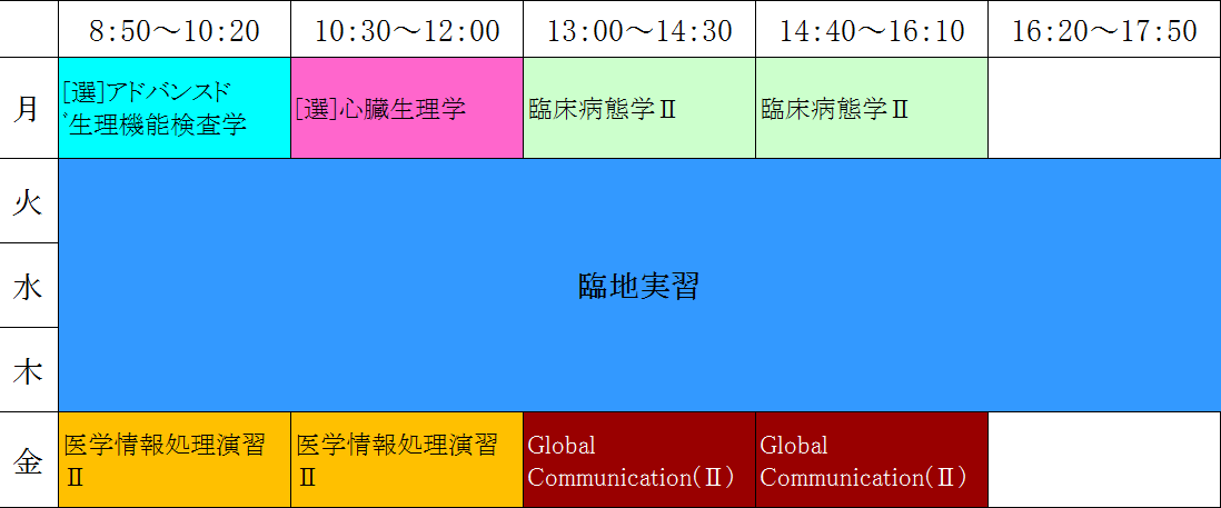 時間割例4