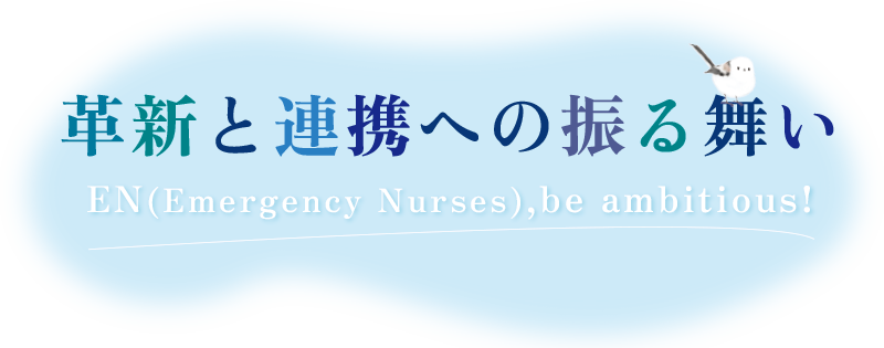 テーマ：革新と連携への振る舞い　EN(Emergency Nurses),be ambitious!