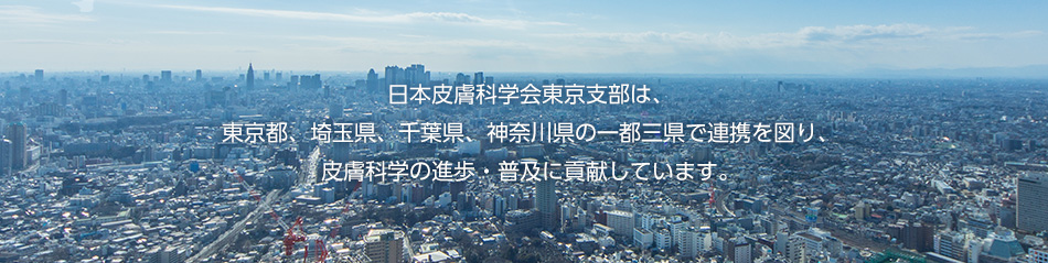 日本皮膚科学会東京支部は、東京都、埼玉県、千葉県、神奈川県の一都三県で連携を図り、皮膚科学の進歩・普及に貢献しています。