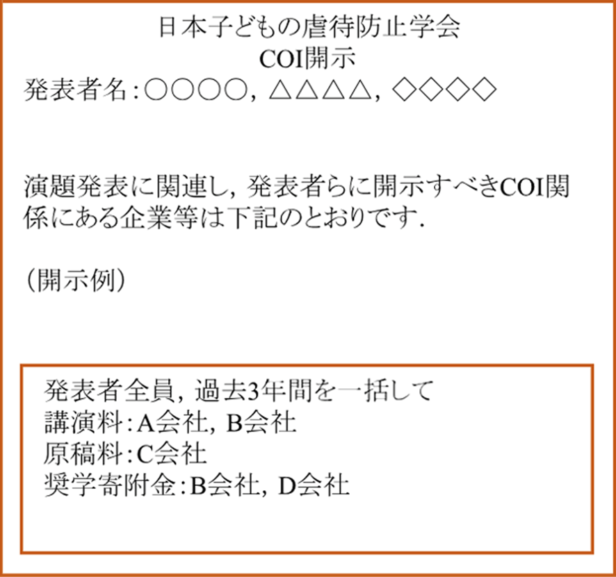 スライド例（COIあり）